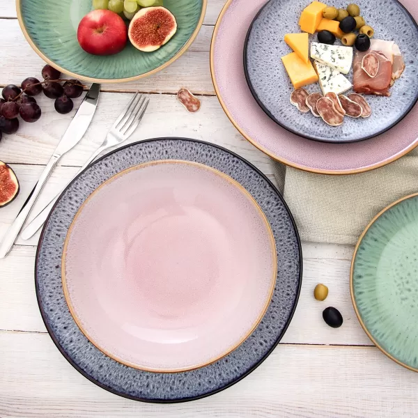 Talíř ker. hluboký GLAZE pr. 20,5 cm růžová