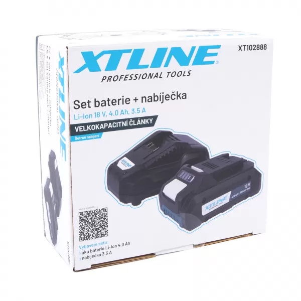 XT Aku baterie Li-Ion 18 V, 4.0 Ah SAMSUNG + nabíječka 3.5 A