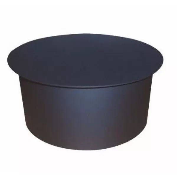 Víčko kouřové 130mm t. 1,5mm černé