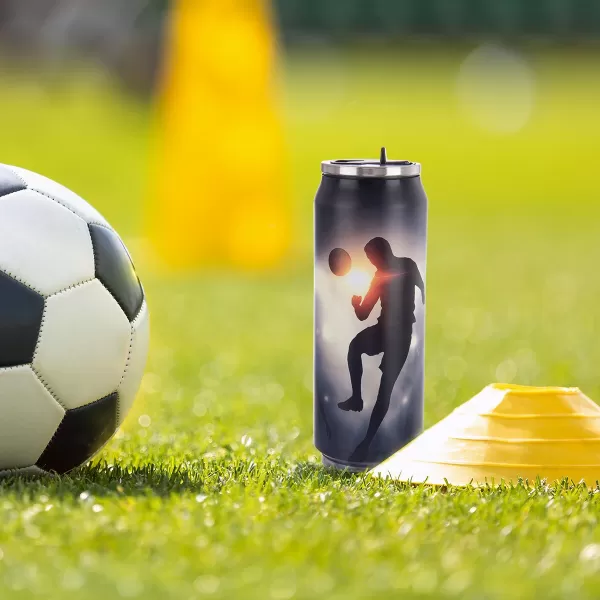 Termoska-plechovka nerez 0,5 l fotbal