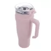 Hrnek TERMO pohár nerez/UH+brčko 1,2 l růžová