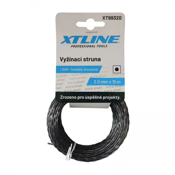 XT Vyžínací struna dvousložková DUO- hranatá,kroucená 2,4mm / 15 m