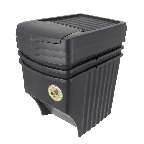 Koš odp. UH 3x22 l černá