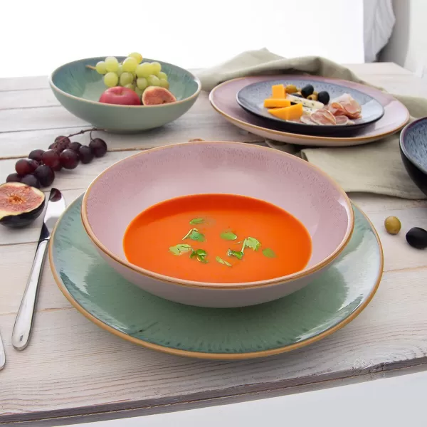 Talíř ker. hluboký GLAZE pr. 20,5 cm růžová