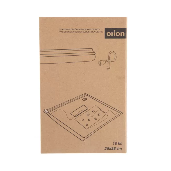 Sáček nylon do vakuovačky potr. 10 ks 26x28 cm+vzd. ventil