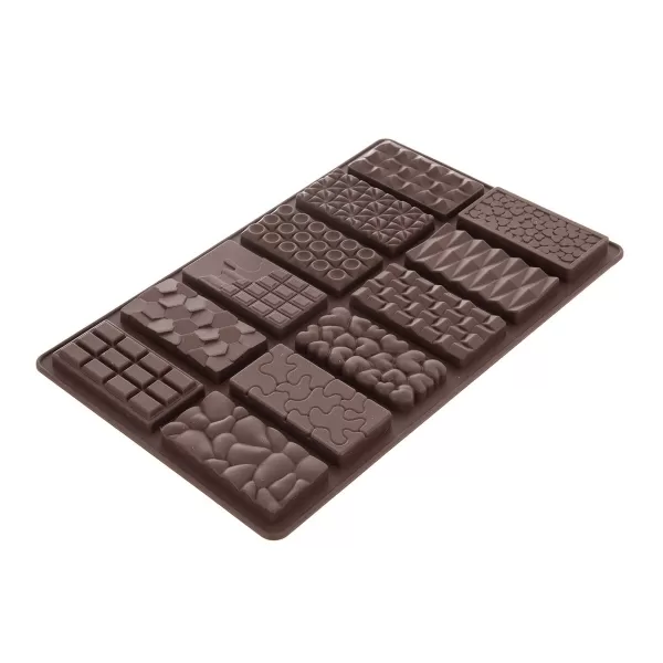 Forma silikon čokoláda tabulky 12 hnědá