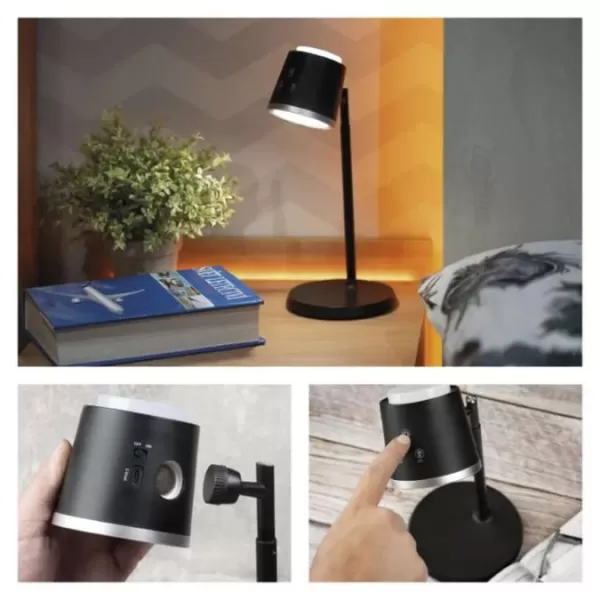 EMOS Lampa stolní LED ABBIE černá Z7636B