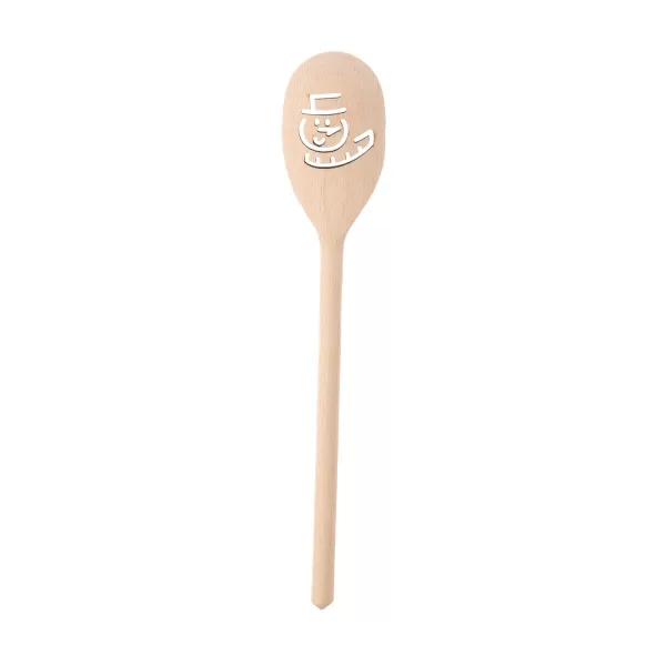 Vařečka dřevo oválná SNĚHULÁK 30 cm