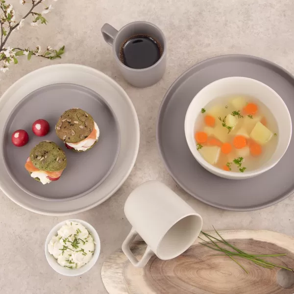 Miska kamenina polévková SKANDI pr. 16 cm béžová
