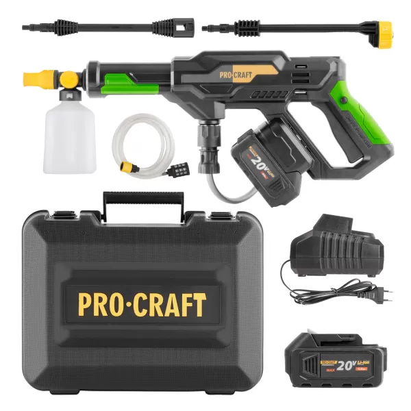 PROCRAFT Sada Aku tlaková myčka CW20 + baterie 20/4 a nabíječka 20/1