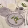 Talíř kamenina dezertní SKANDI pr. 20,5 cm béžová