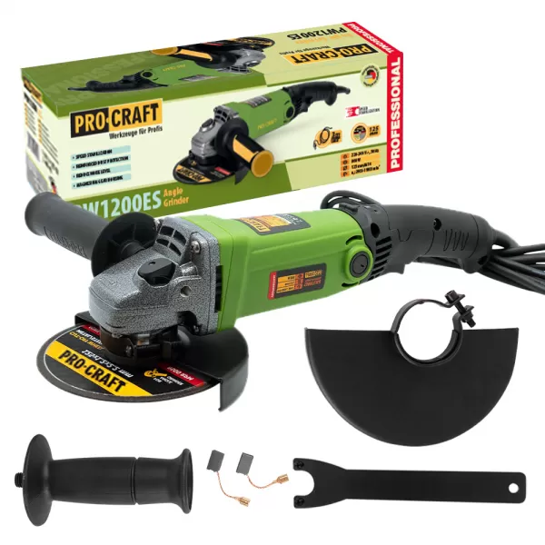 PROCRAFT Úhlová bruska PW1200ES, 125mm