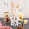 Vařečka dřevo oválná SNĚHULÁK 30 cm