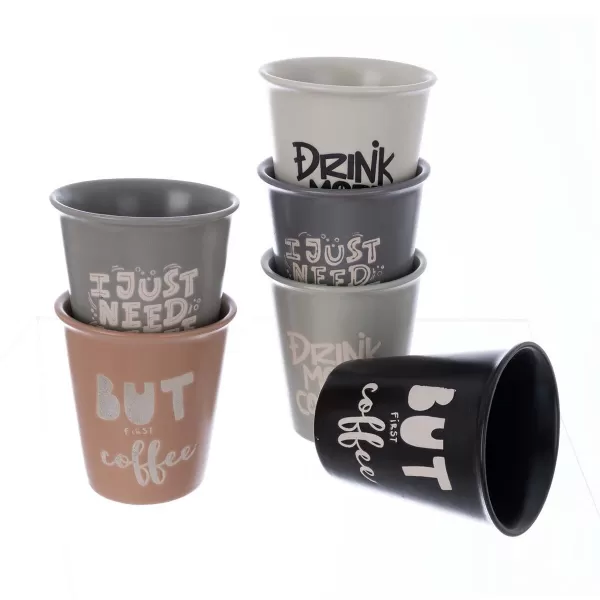 Hrnek kamenina coffee 0,2 l mix bez ucha