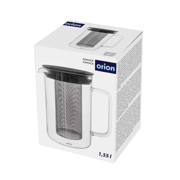 Konvice borosil. sklo/UH+filtr nerez 1,55 l