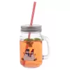 Sklenice Straw víčko+brčko SNĚHULÁK 0,5 l