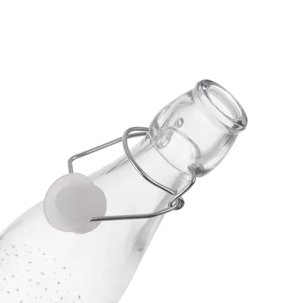 Láhev sklo/kov klip uzávěr SNĚHULÁK 0,52 l