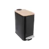 Koš odp. nerez/UH s pedálem+bam.víko BLACK 5 l