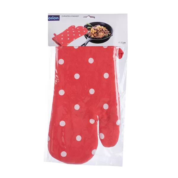 Chňapka bavlna+magnet TEČKA