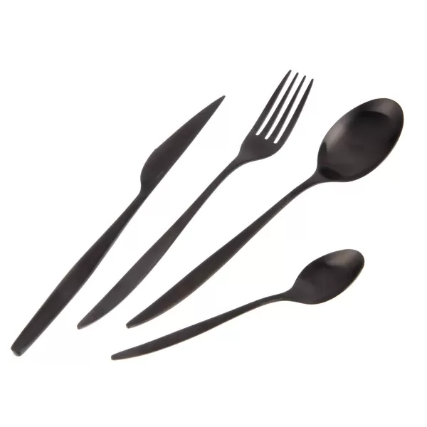 Příbory nerez Matt black 24 ks