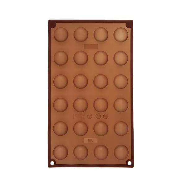 Forma silikon polokoule 24 hnědá