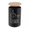 Dóza plech/bambus pr. 11 cm Česnek BLACK CZ