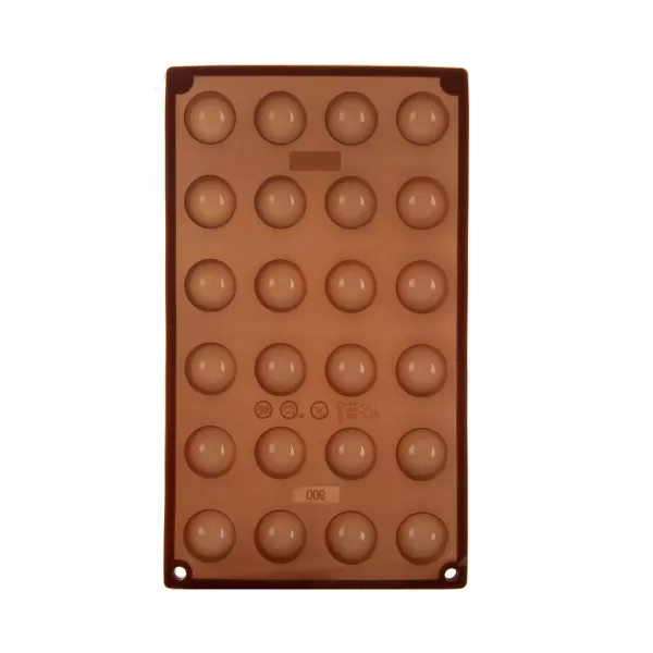 Forma silikon polokoule 24 hnědá