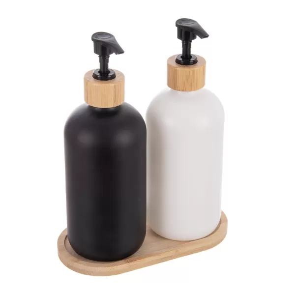 Sada koupelnová sklo/bambus 2+1
