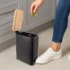 Koš odp. nerez/UH s pedálem+bam.víko BLACK 5 l