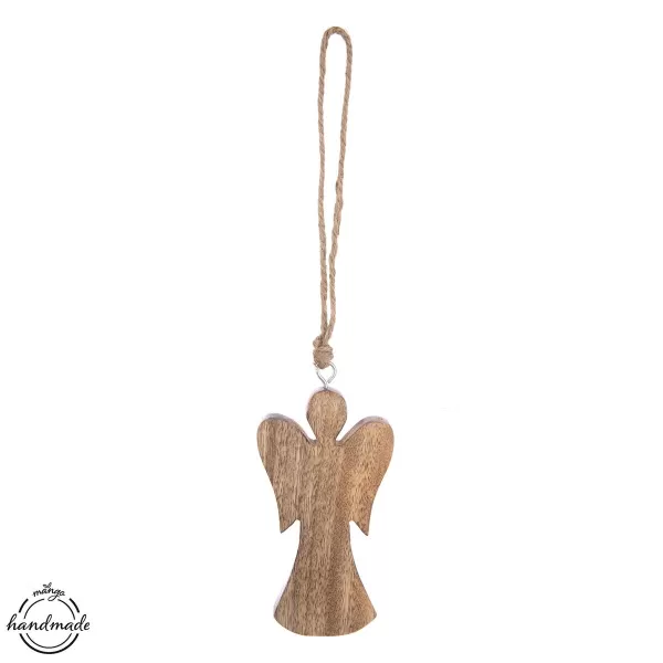 Anděl dřevo MANGO v. 14,7 cm