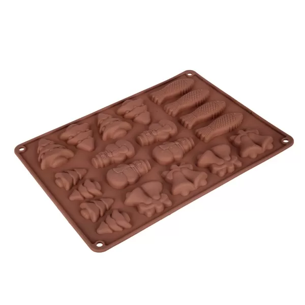 Forma silikon Vánoce mix 20 hnědá