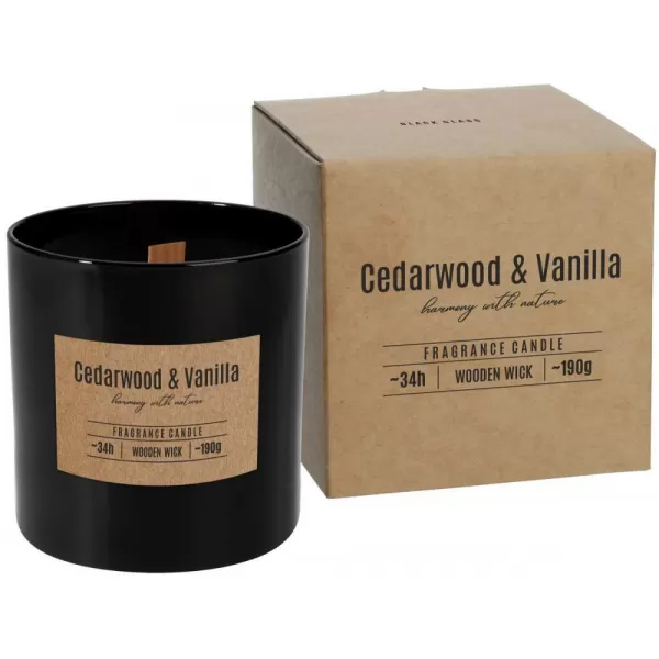 Svíčka vonná ve skle CEDARWOOD VANILLA dř.knot