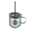 Hrnek sklo/UH víčko+brčko VERDE 0,35 l
