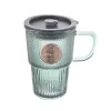Hrnek sklo/UH víčko+brčko VERDE 0,46 l