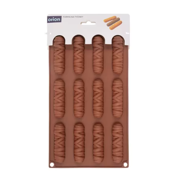 Forma silikon tyčinky kulaté 12 hnědá