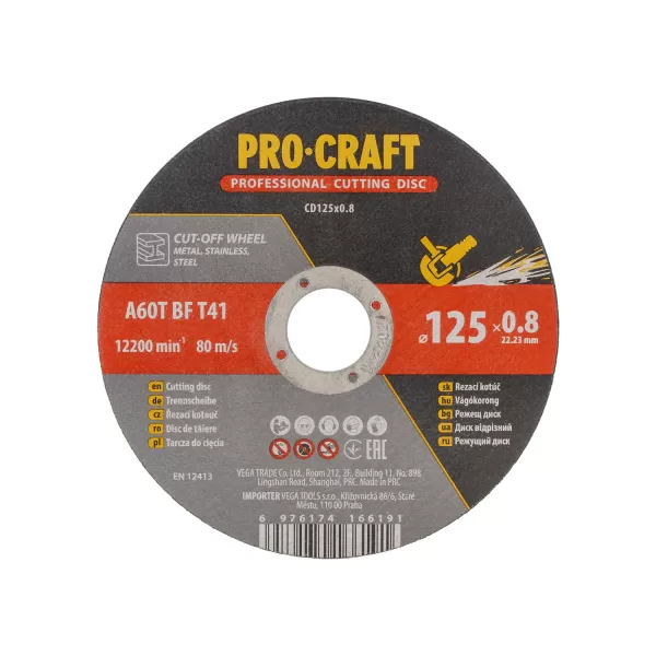 Řezný kotouč Procraft CD125x0.8