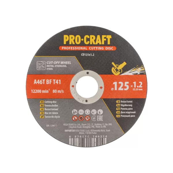 Řezný kotouč Procraft CD125x1.2