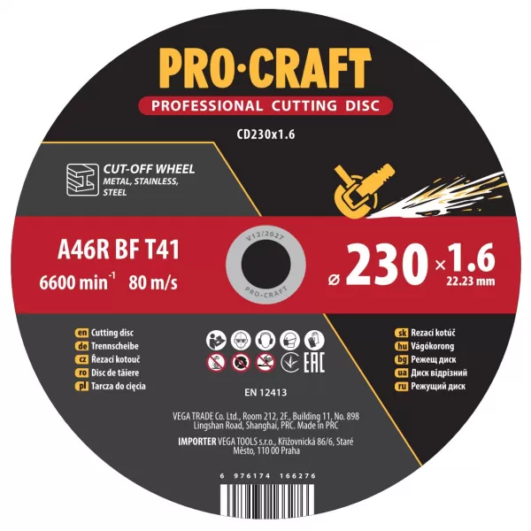 Řezný kotouč Procraft CD230x1.6