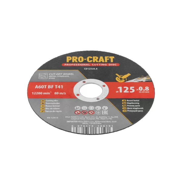 Řezný kotouč Procraft CD125x0.8