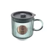 Hrnek sklo/UH víčko+brčko VERDE 0,35 l