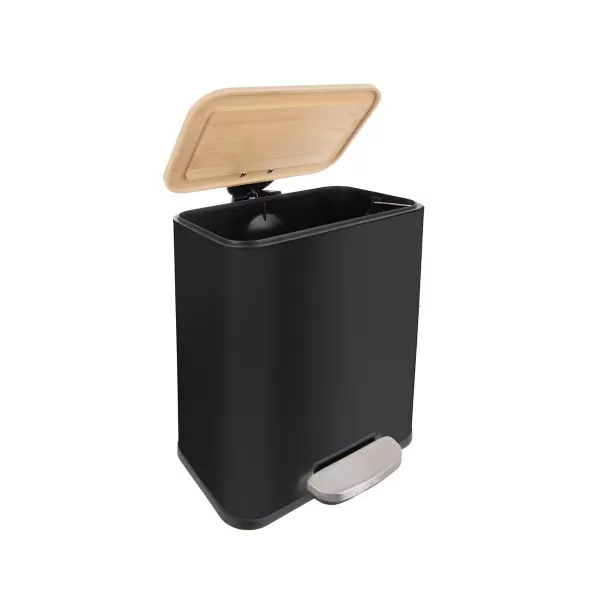Koš odp. nerez/UH s pedálem+bam.víko BLACK 5 l