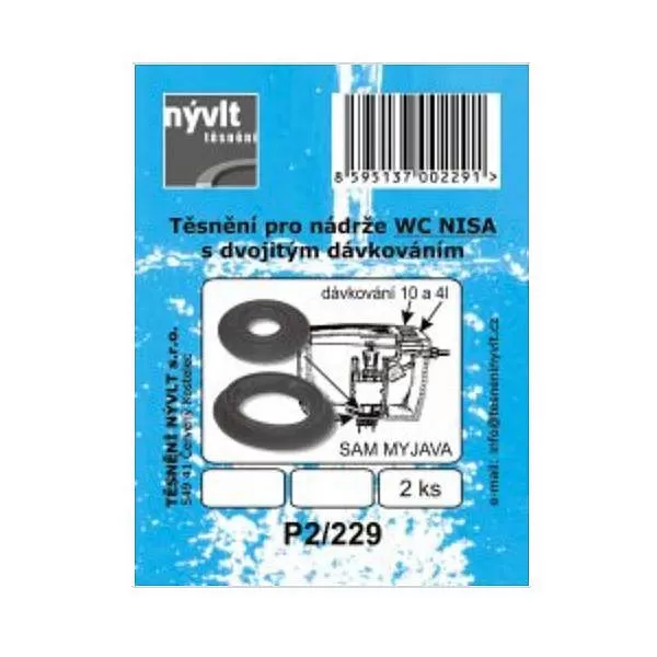 Těsnění wc nádrže NISA SAM Myjava