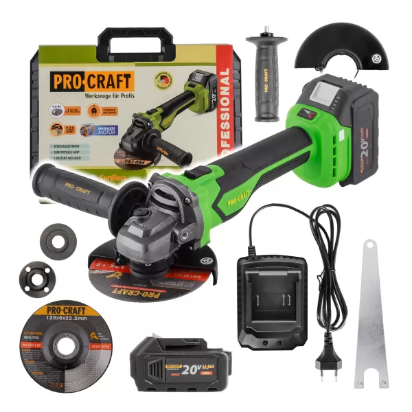 PROCRAFT Aku bruska úhlová PGA22-1B-C
