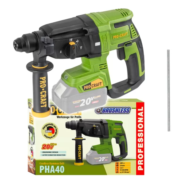 PROCRAFT Aku vrtací kladivo PHA40bb (bez baterie a nabíječky)