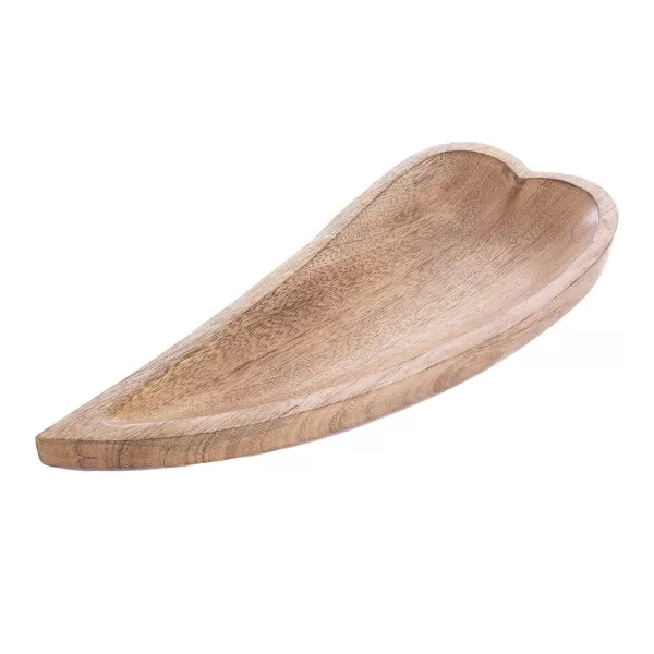 Tác dřevo MANGO srdce 38x15,5 cm