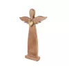 Anděl dřevo MANGO srdce kov v. 42,5 cm