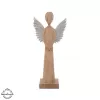 Anděl dřevo MANGO křídla kov v. 32 cm