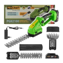 PROCRAFT Aku nůžky na trávu a keře PGH2100