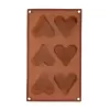 Forma silikon SRDCE 6 hnědá