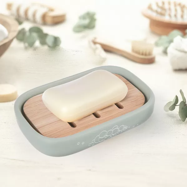 Držák mýdla polyresin/gum. dřevo GREENISH